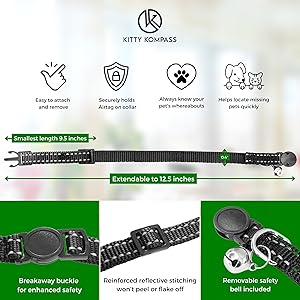 Pet Supplies : Airtag Holder Cat Tracking Collar 2025 Updated Design