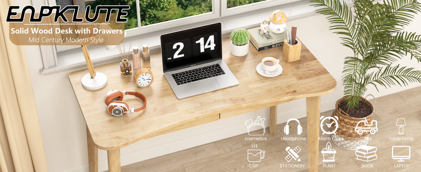 solid wood desk