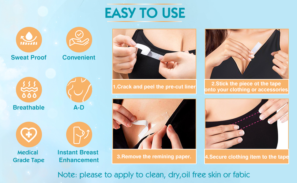 Womens Clear Double Sided Fashion Beauty Tape for Clothing and Body (75