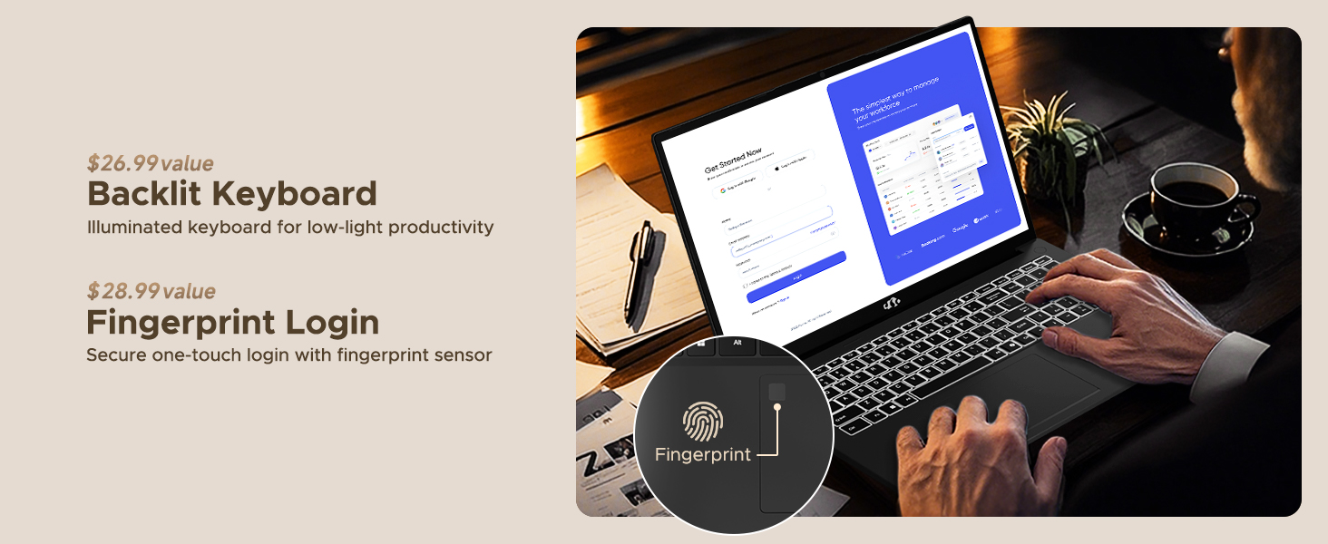 Backlit Keyboard Fingerprint