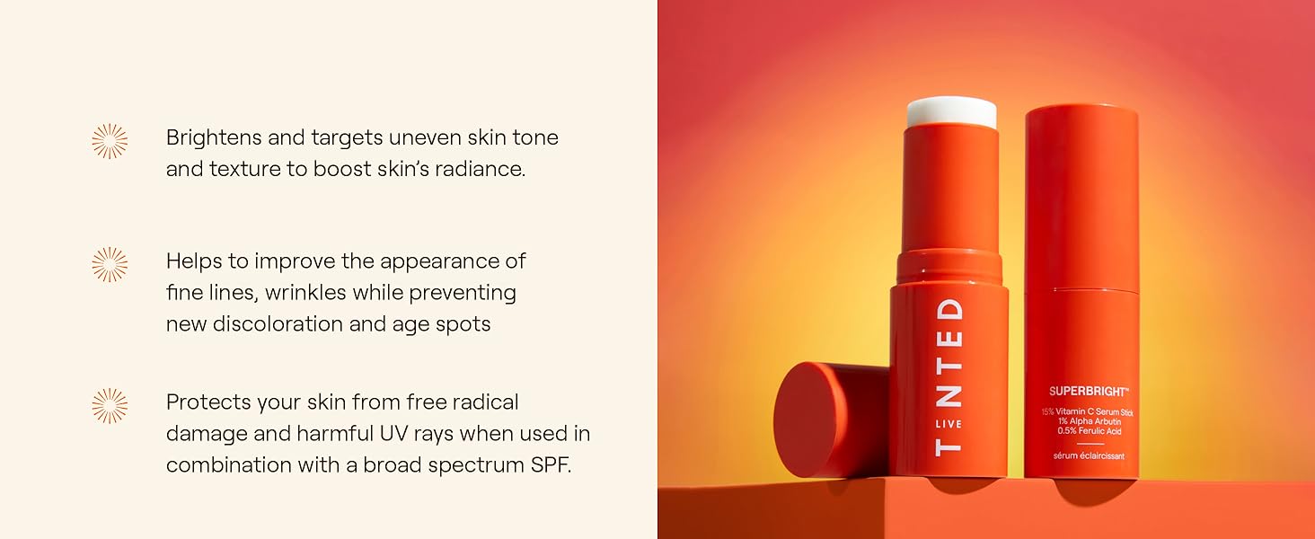 SuperBright 15% Vitamin C Serum Stick Key Benefits