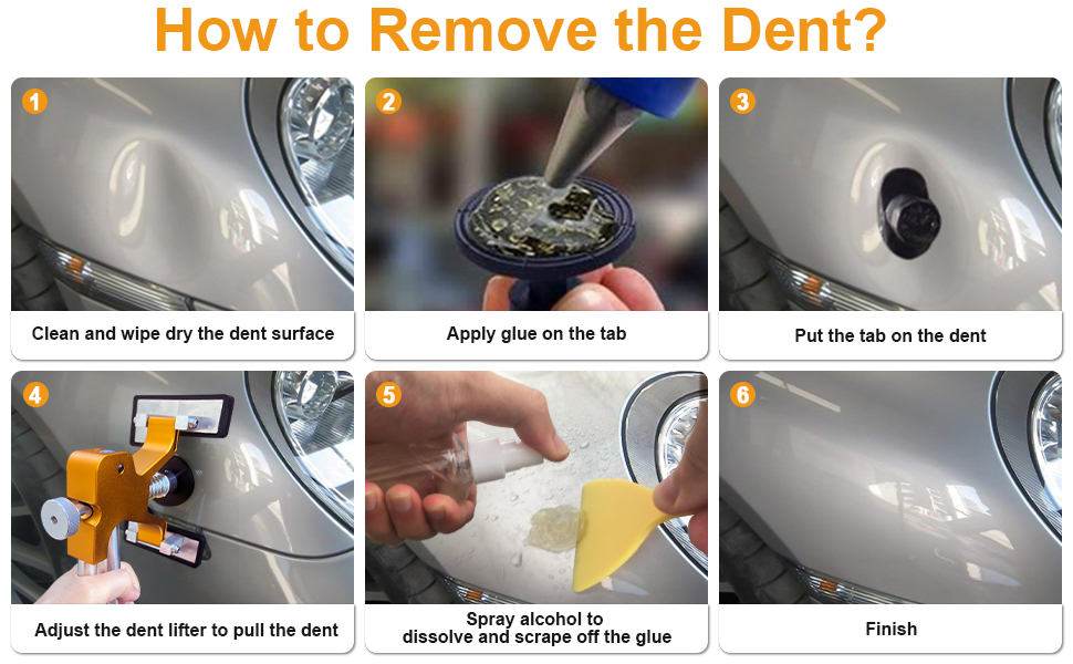 Manelord Car Dent Puller Kit, Car Removal Tool with Golden Lifter