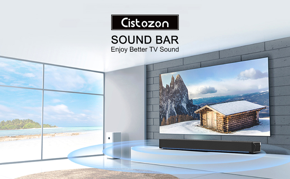 Soundbar for TV 3D Surround Sound Bar Speaker with Builtin