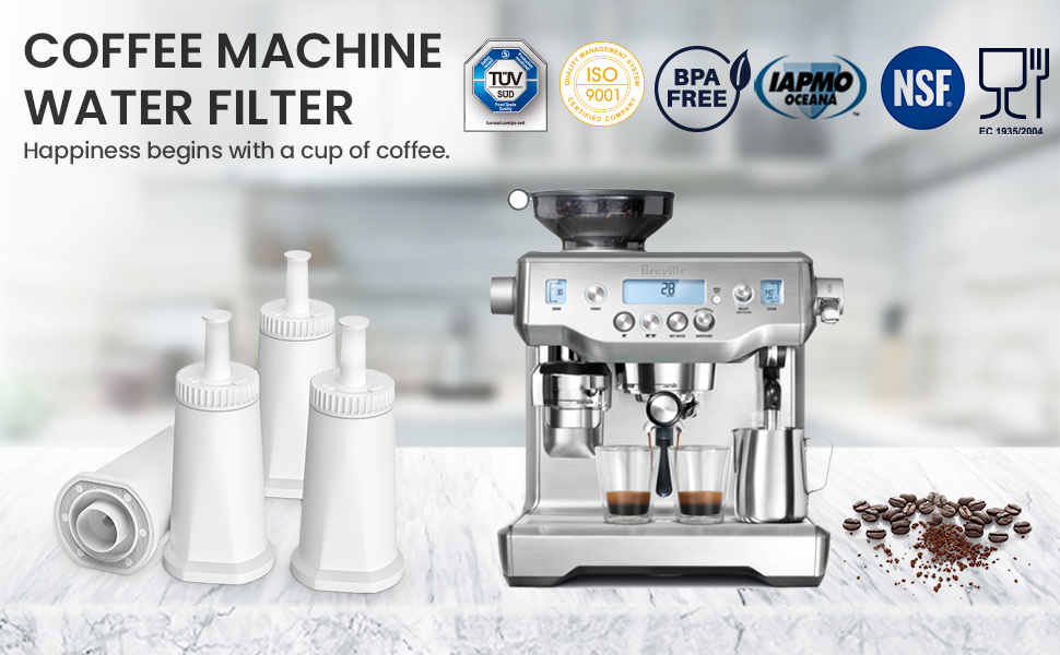 Water Filter for Sage, 4 Pack TÜV NSF Certified Water Filter for Sage