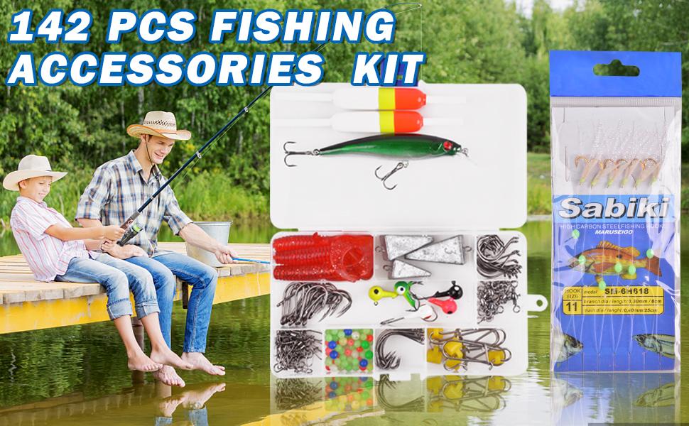 JSHANMEI Saltwater Surf Fishing Kit 142PCS Fishing Tackle