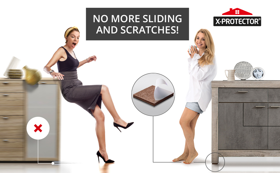 XPROTECTOR Non Slip Furniture Pads Premium 16 pcs 2" Furniture