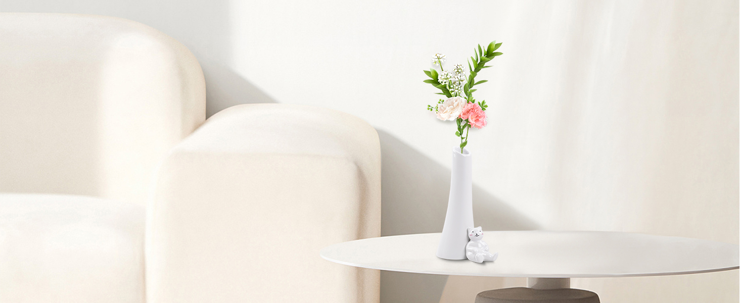 小さい花瓶 おしゃれ 陶器 花びん 白 一輪挿し 白い花瓶 花瓶 お洒落 花瓶 おしゃれ 花瓶 陶器