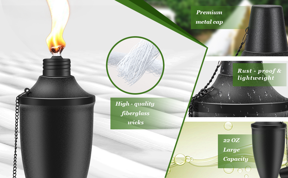 Amazon.com : ZSPENG 4 Pack Metal Tabletop Torches,22 oz