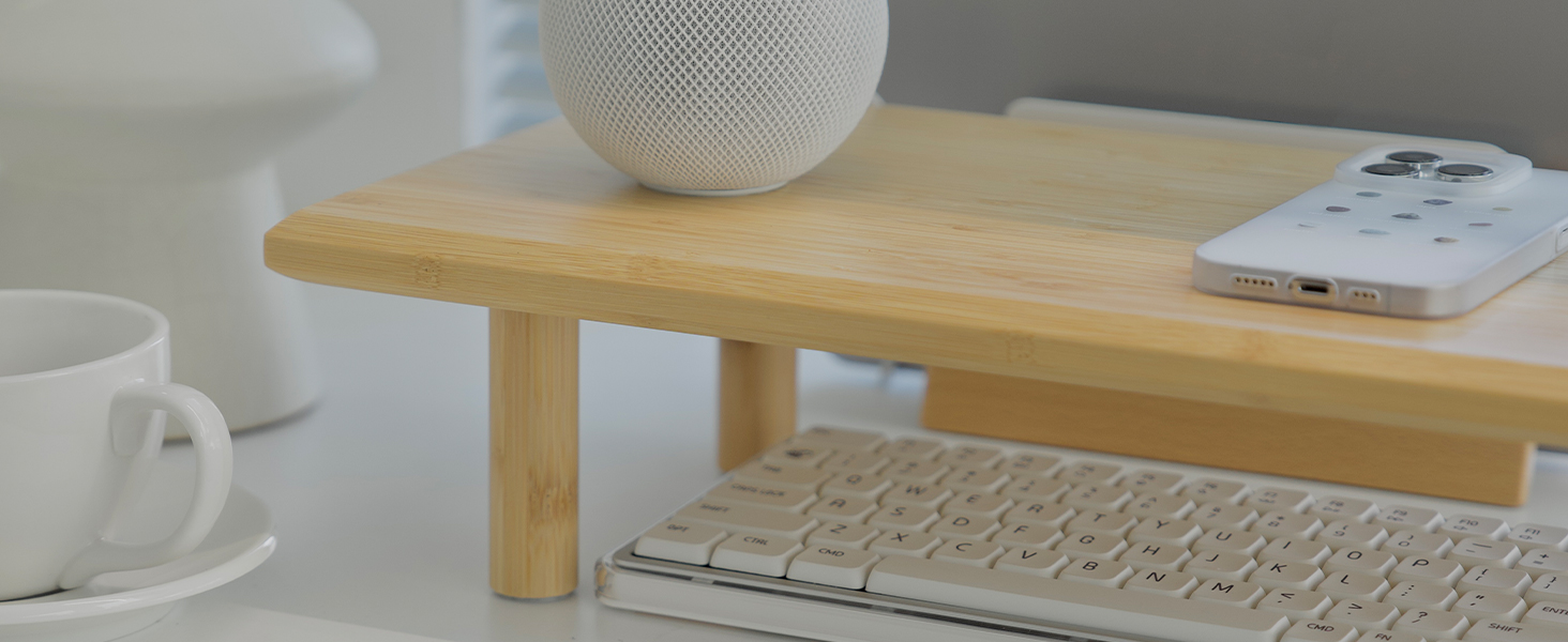 bamboo monitor stand riser