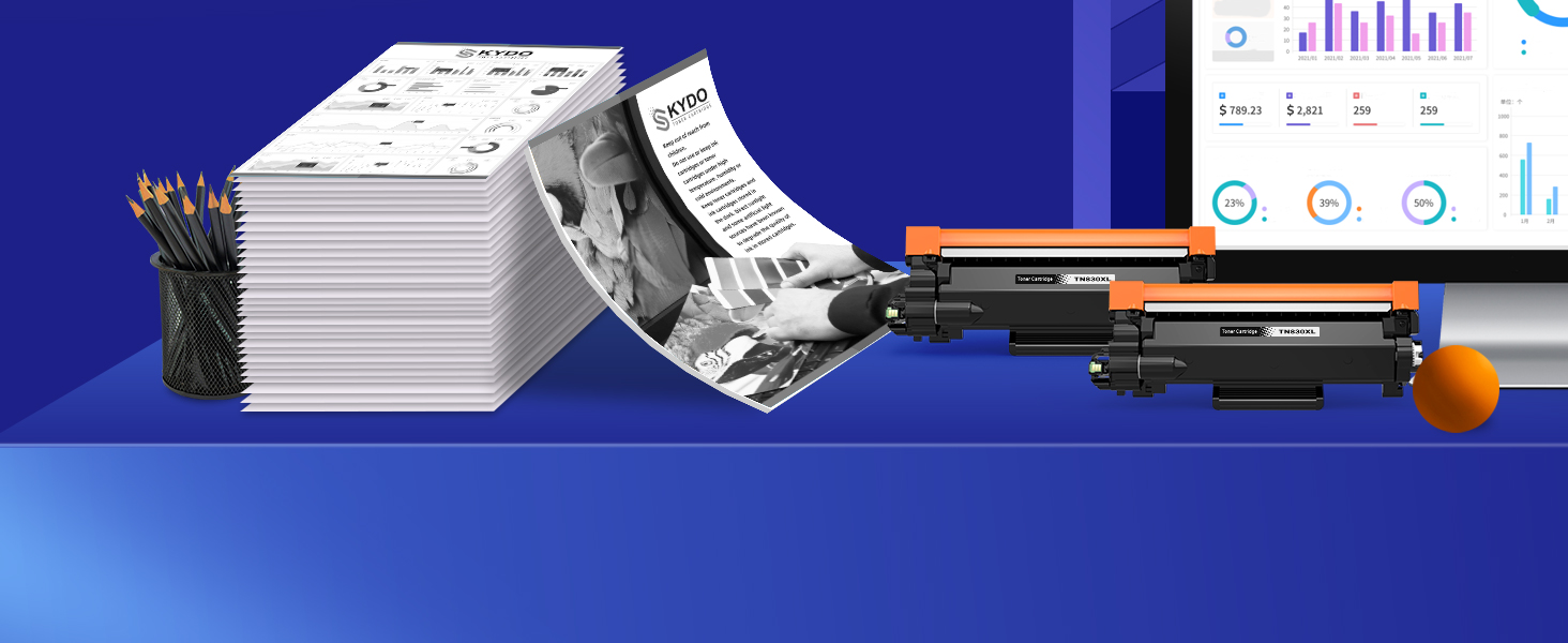 TN830XL Black High Yield Printer Toner Cartridge for