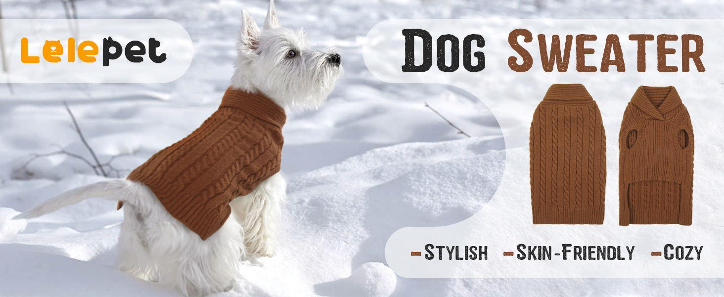 Lelepet Medium Dog Sweater, Dog Sweaters for Medium Dogs