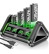 Rechargeable Battery for XboxOne/Xbox Series X|S, 4 x 3840mWh Xbox Battery, Xbox Series Battery C...