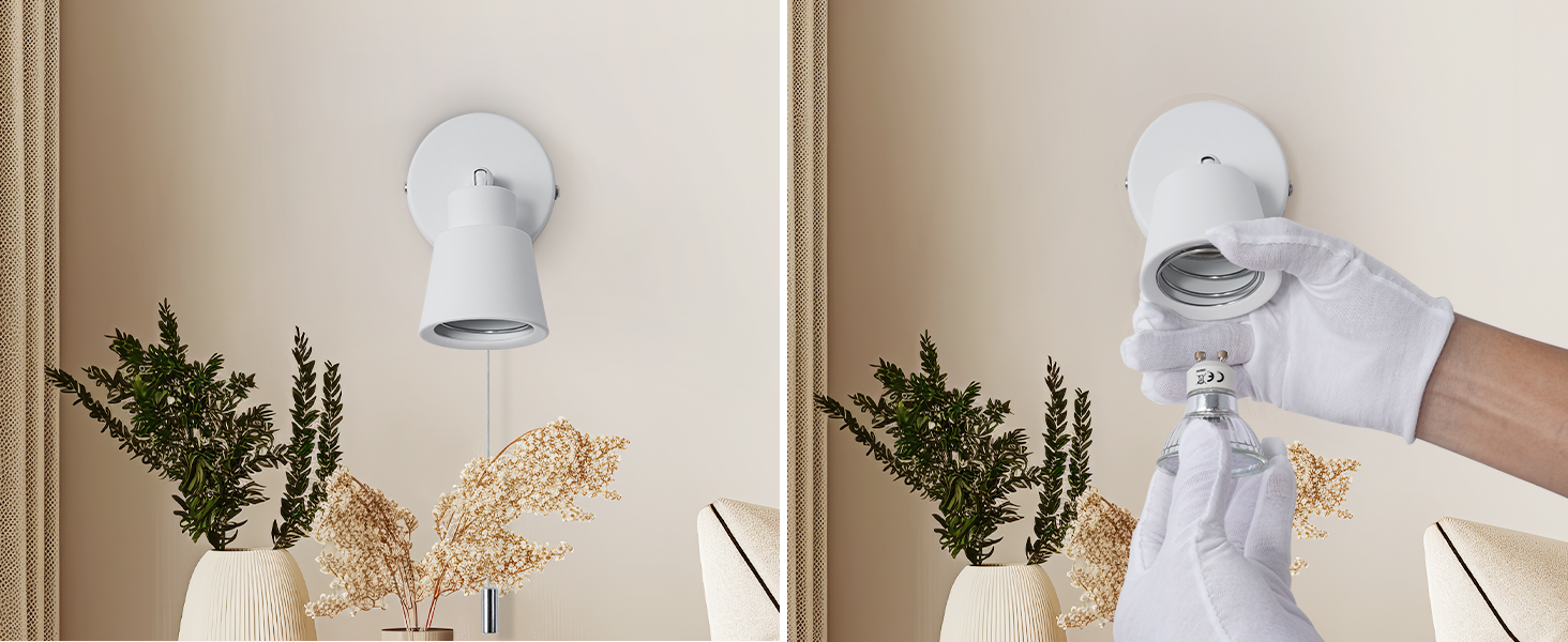 Wall lamp with switch