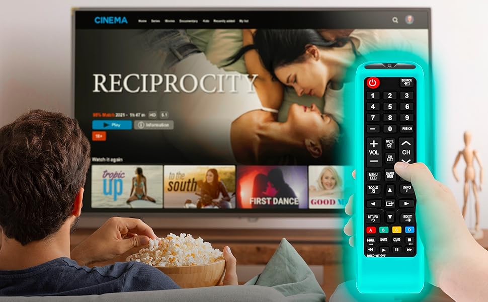  smart tv remote control universal replacement glow dark cover remoto frame bn59 sleeve skin case