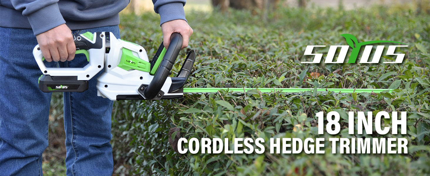 SOYUS Hedge Trimmer Cordless, 20V Electric Hedge Trimmers