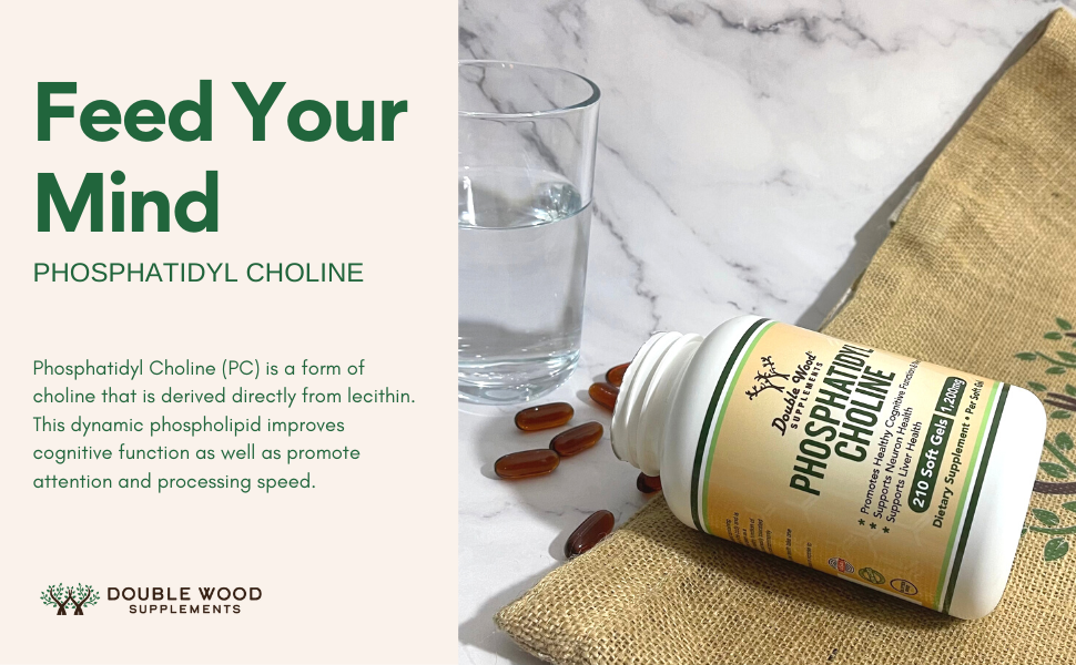 Phosphatidylcholine 1,200mg 210 Softgels Enhanced Version of Sunflower and Soy Lecithin Non