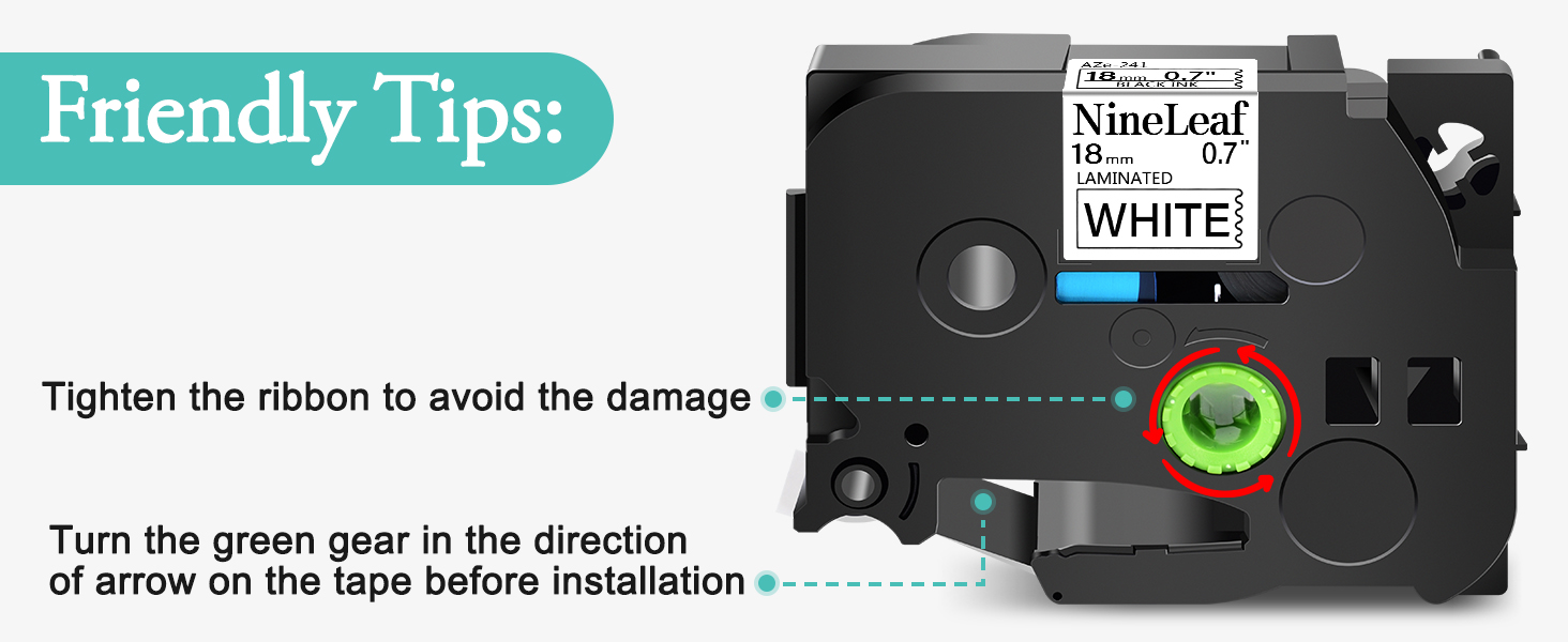 NineLeaf 10 Pack Compatible for Brother PTouch Label Maker