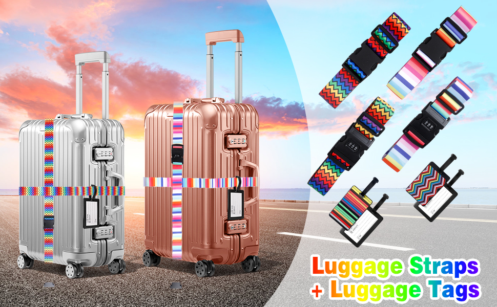 Koffergurt Kofferanhänger Set