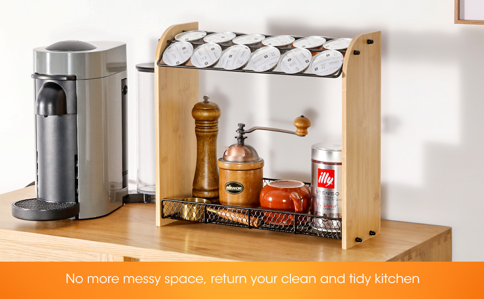 Aieve Pods Holder for Nespresso, Coffee Pod Organizer