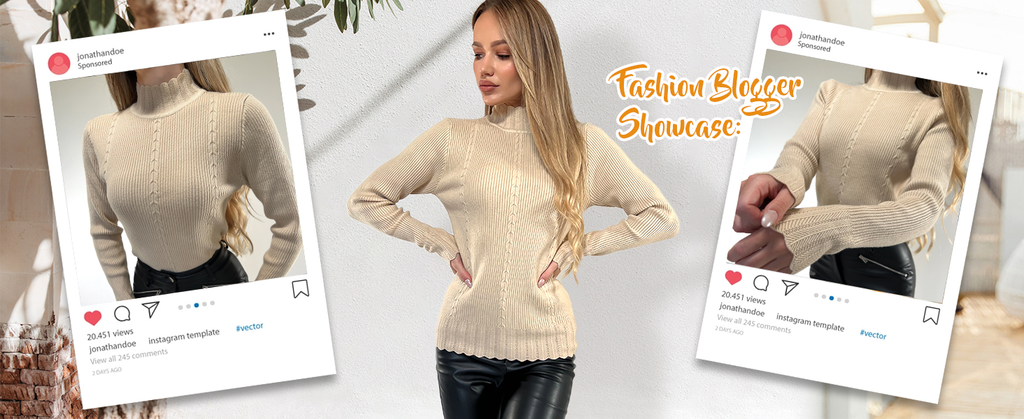 Slim fit Ribbed Sweater women