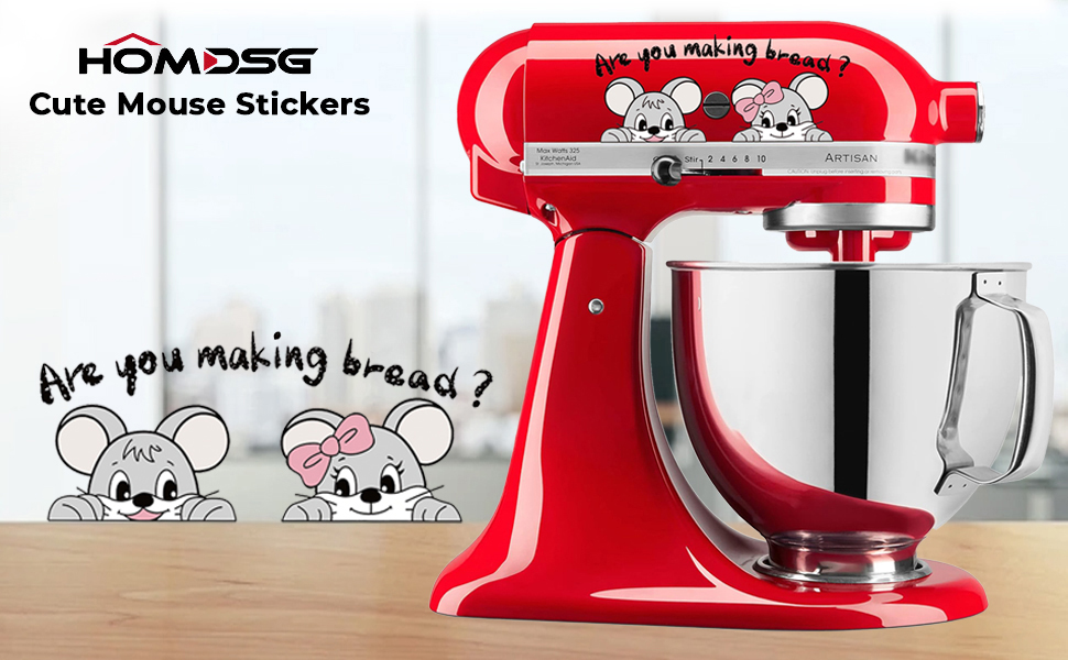 HOMDSG Cute Mouse Stickers. Are you making bread?