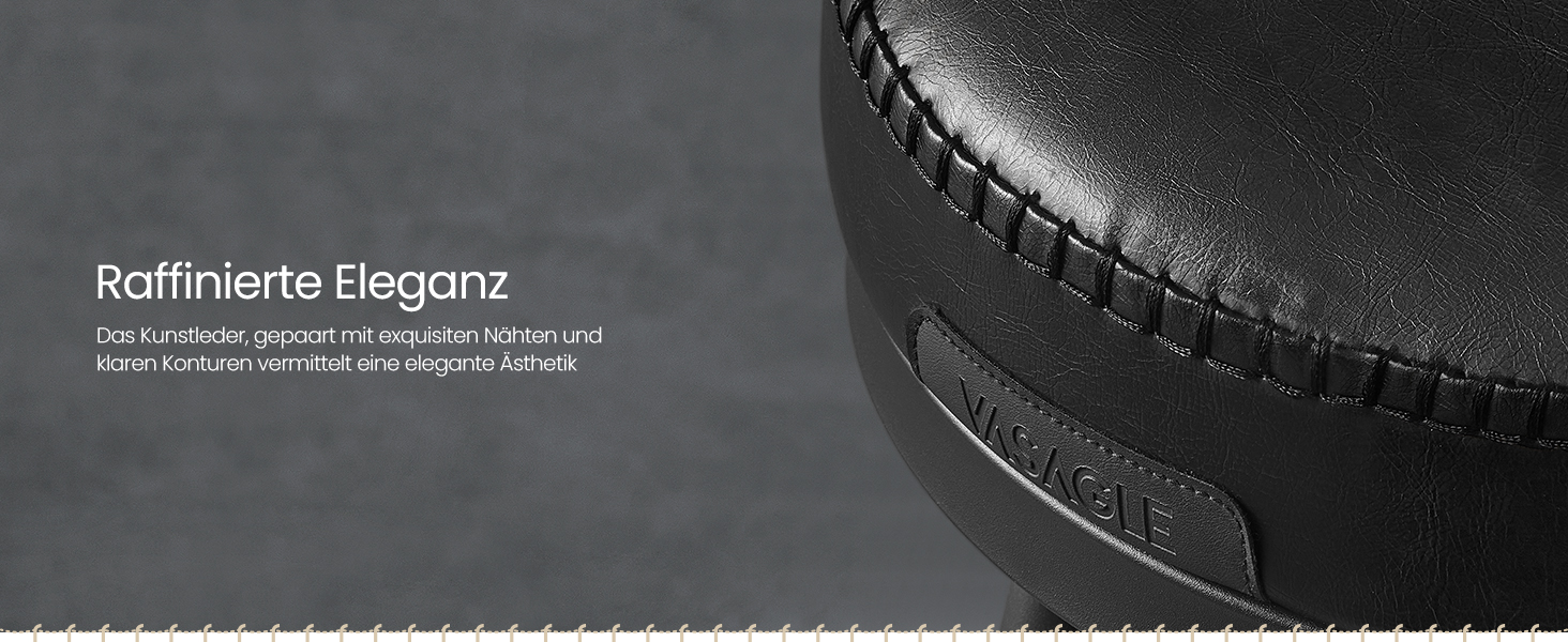 Set 2 barskih stolov iz kolekcije EKHO, 54 x 54 x 91 cm, črni | VASAGLE