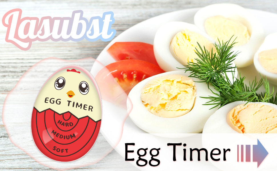 Lasubst Egg Timer for Boiling Eggs Soft Hard Boiled Egg