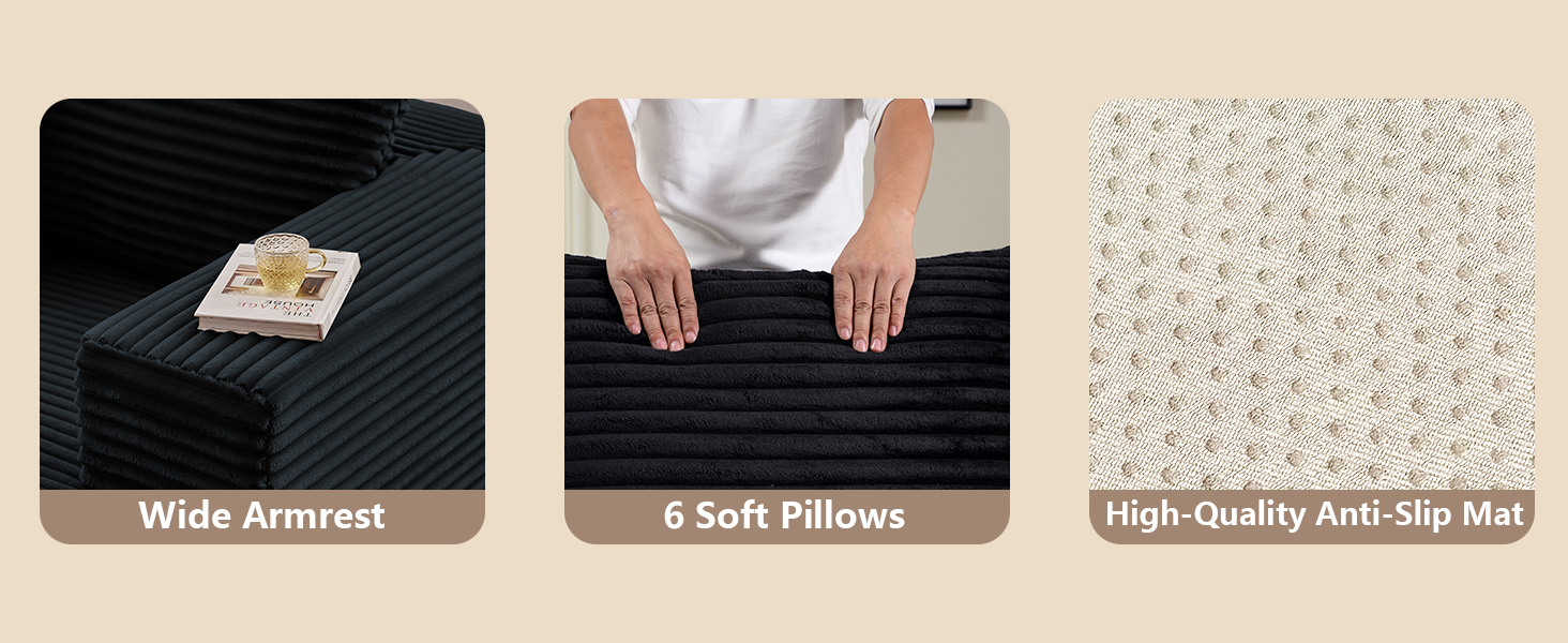 U-Shaped Sofa for Living Room