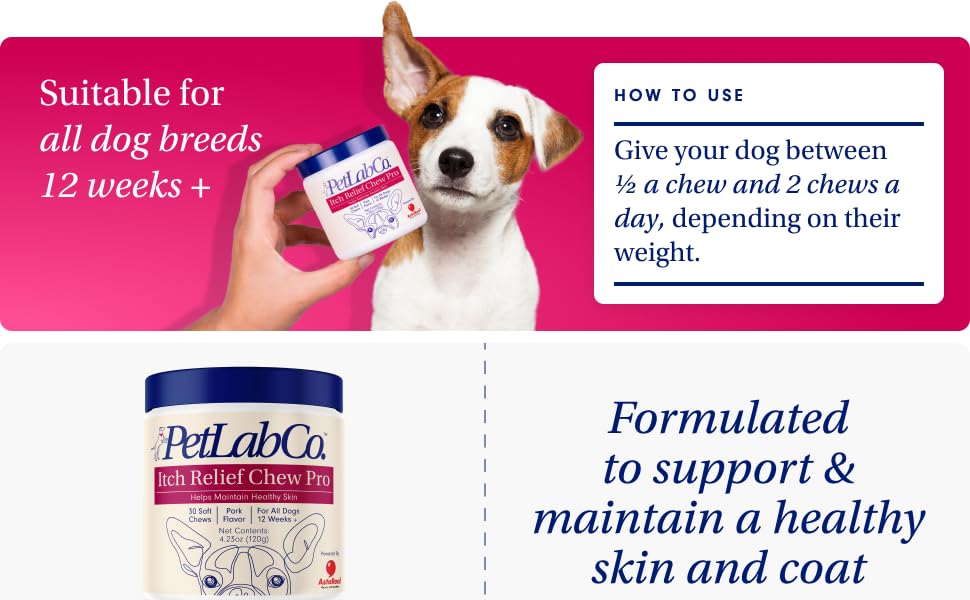 PetLab Co. Itch Relief Chew Pro for Dogs Omega 3 for