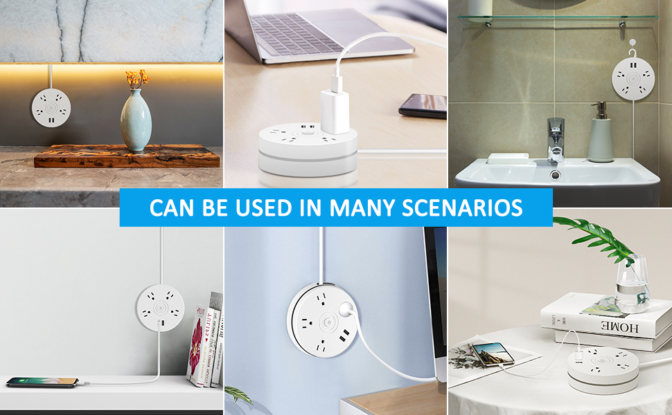 Magicdo Retractable Surge Protector Power Strip Travel