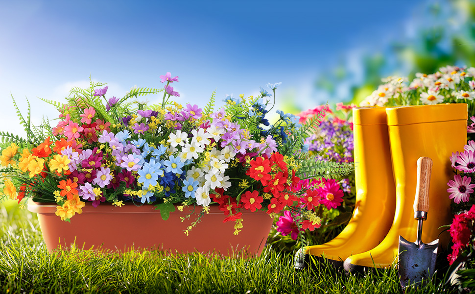 Window Planter, 8 Pack, 17 Inches Red Plastic