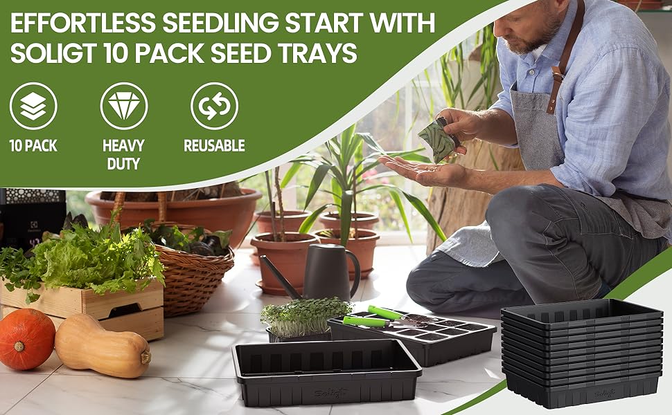 SOLIGT microgreens growing trays
