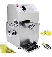 INTBUYING Electric Sugarcane Juicer Sugarcane Juice Extractor 3 Stainless Steel Rollers Sugarcane...