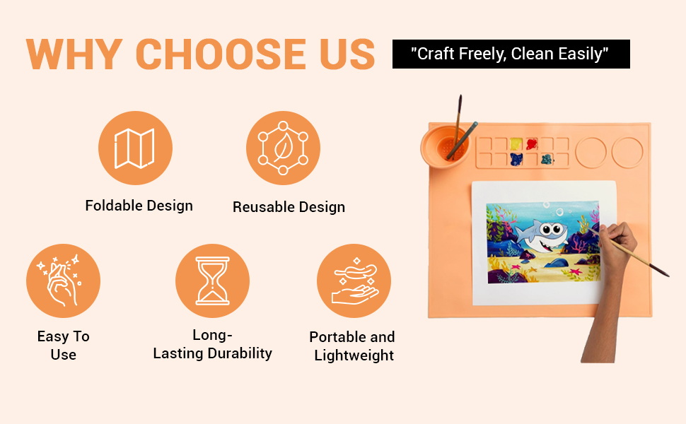 SPN-JGSP Non-Toxic Premium Silicone Painting Mat