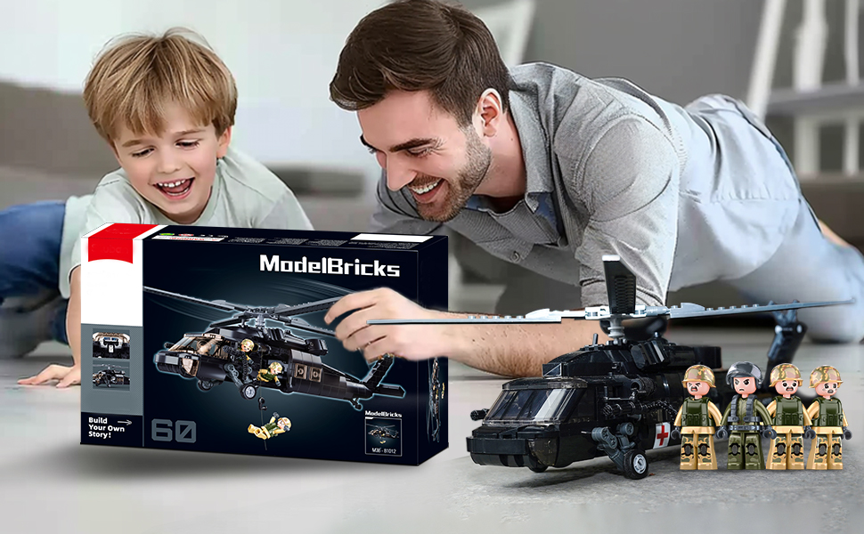 Amazon.com: UH-60 Black Hawk Helicopter Military Set, Army