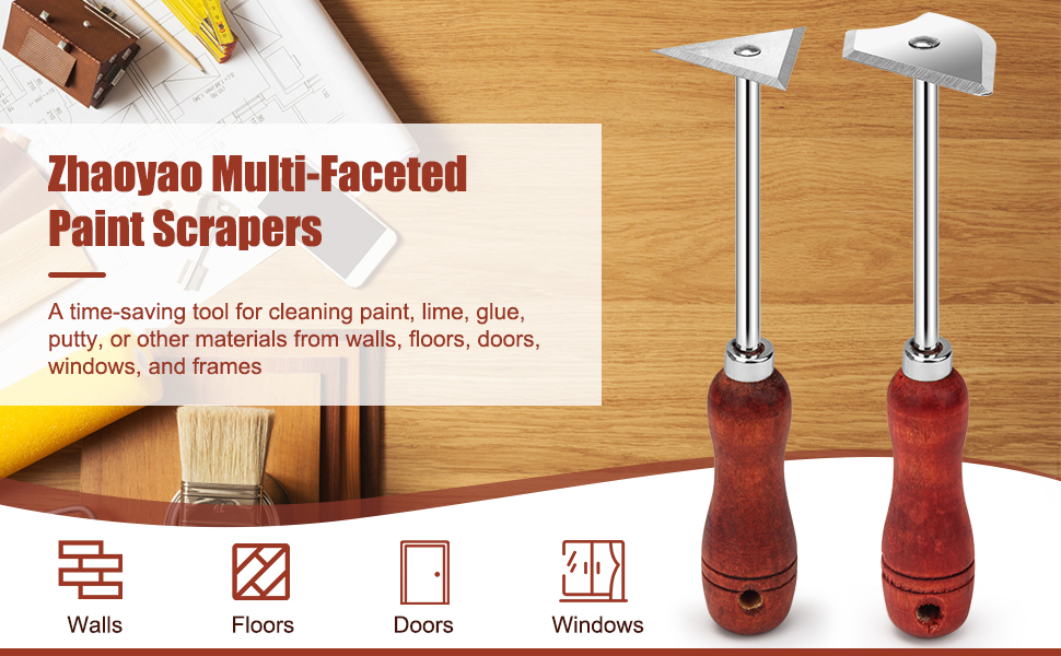 2 PCS Combination Paint Shave Hooks, Heavy Duty Stainless Steel Multi