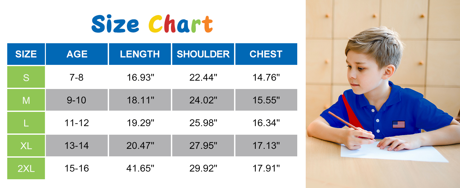 Boys American flag polo shirt