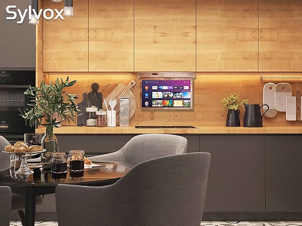 kitchen tv 15.6 small smart tv 15 inch television kids tv 1080P under cabinet smart tv