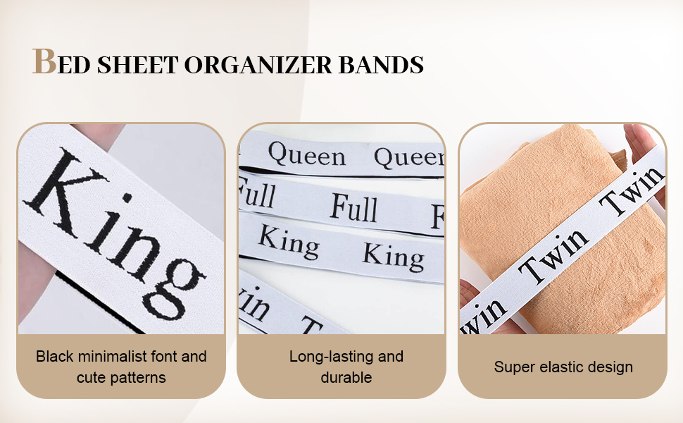 sheet bands for organizing sheet labels for bedding linen elastic labels linen closet labels