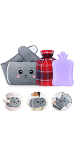 3pcs hot warm water bottle with cover
