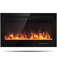 COSTWAY Radiateur Bain D'Huile 1500 W Mobile - 3 Puissance 5-35°C, 7 Eléments, Racks De Serviettes, Protection Contre Surchauffe Et Basculement, Bleu Vert 17 Cheminée Electrique