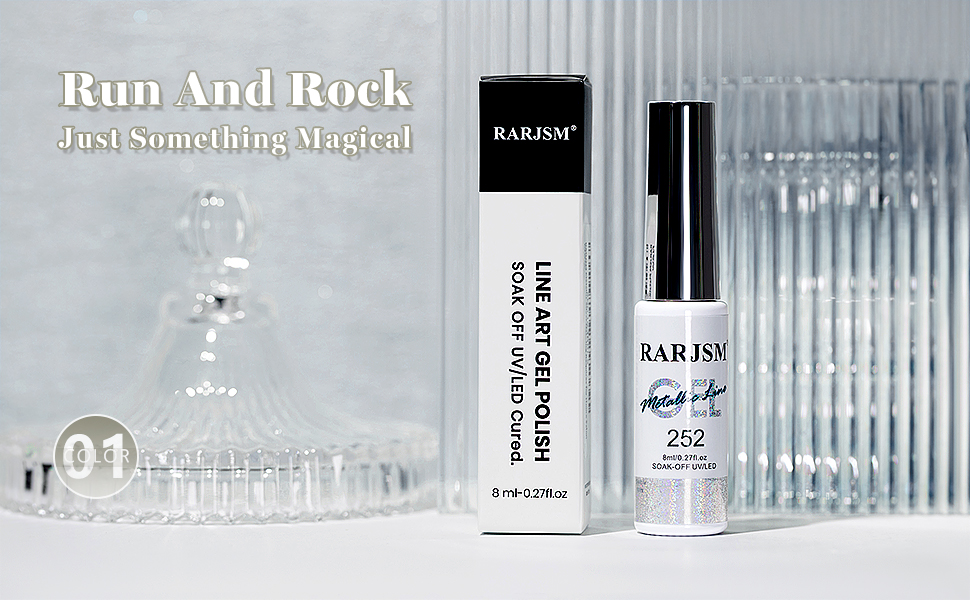 laser silver metallic gel liner nail art silver gel liner polish
