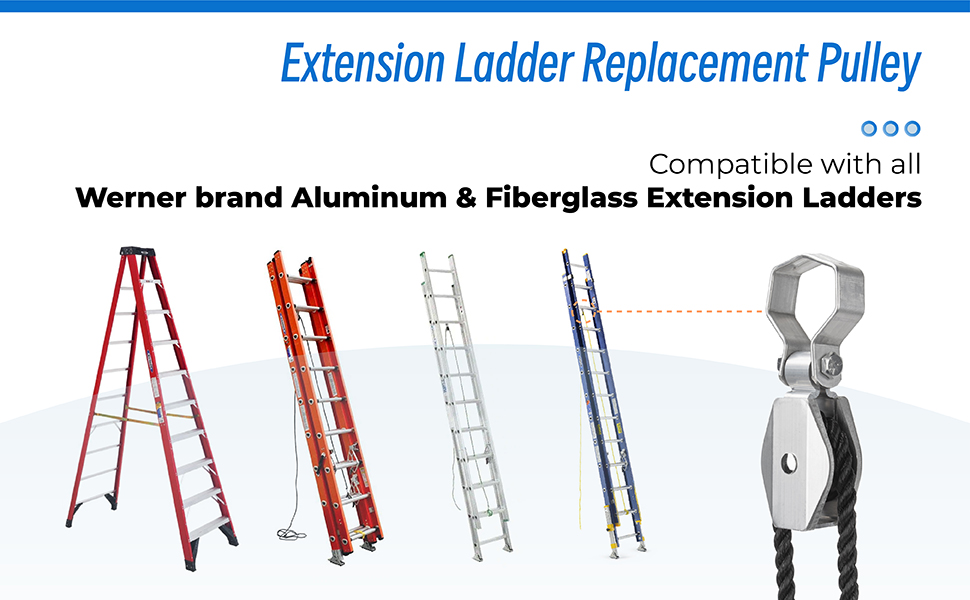 3112 Extension Ladder Pulley Replacement Kit Compatible with Werner