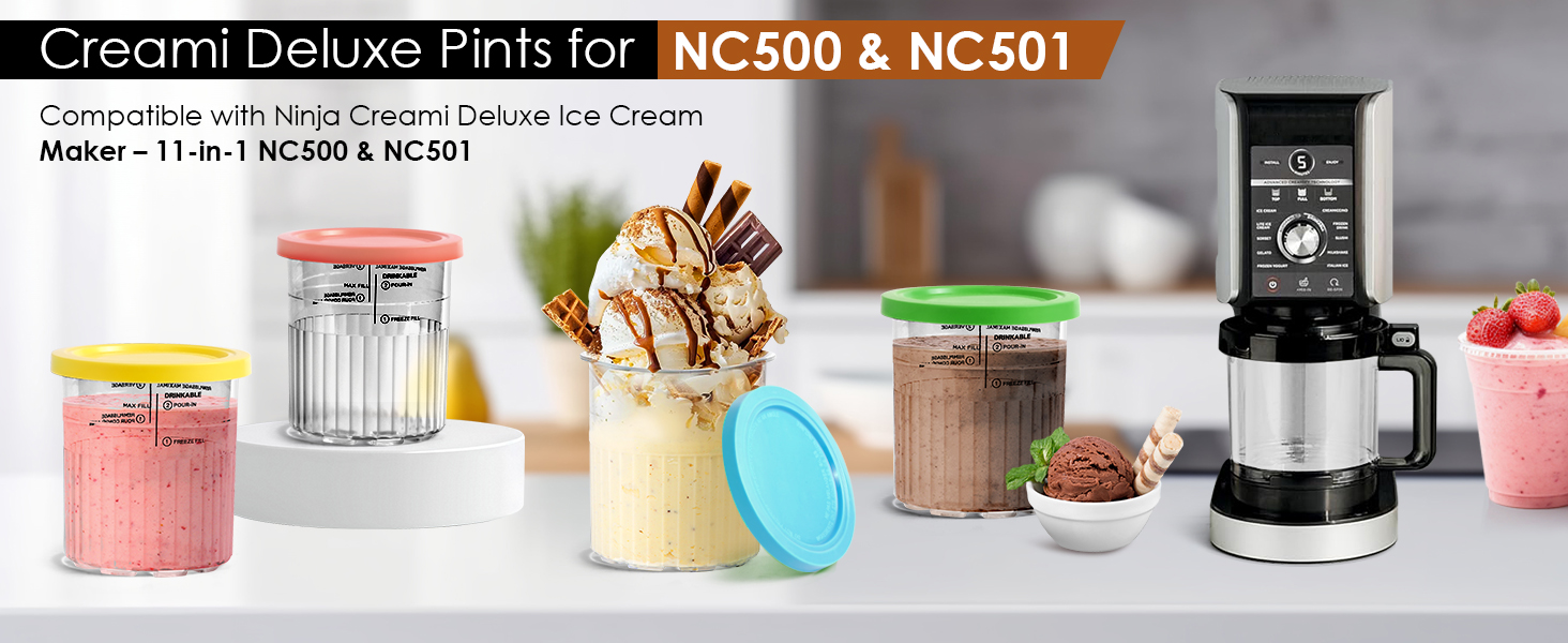 4 Pack Creami Deluxe Pints