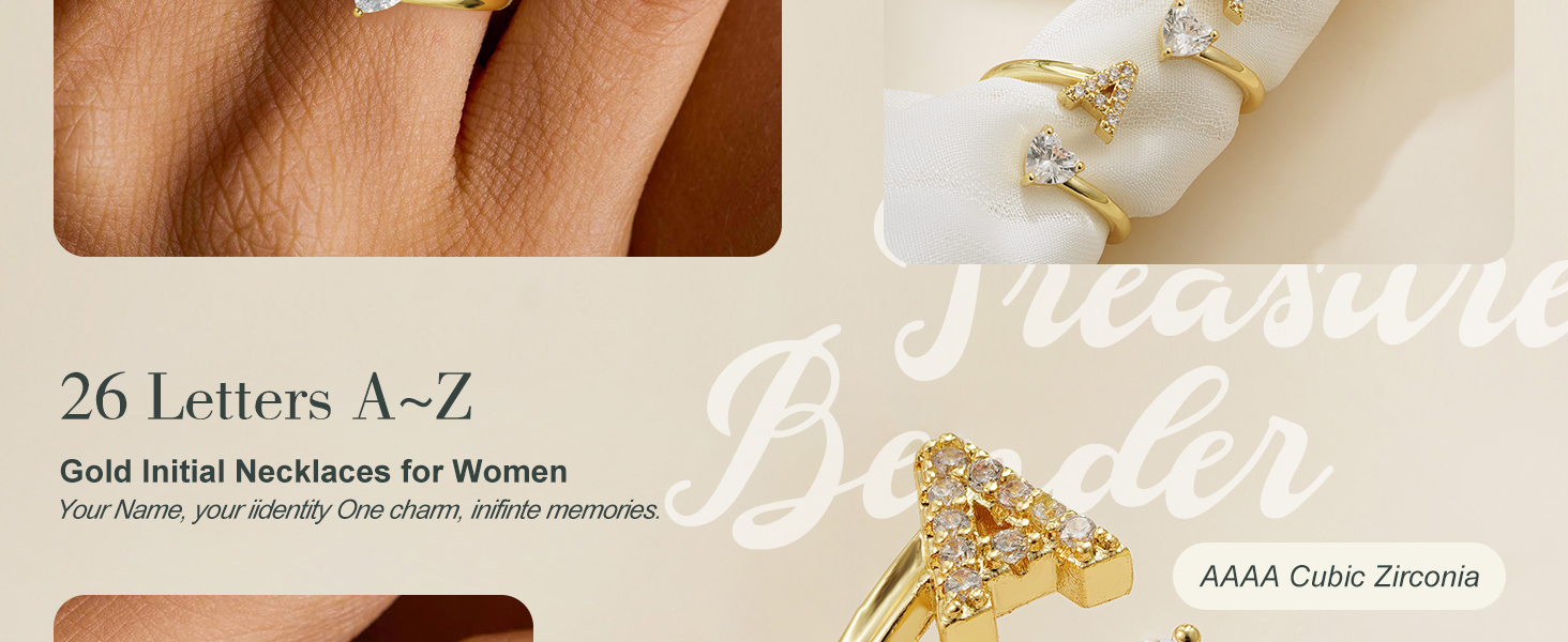 gold initial rings for women