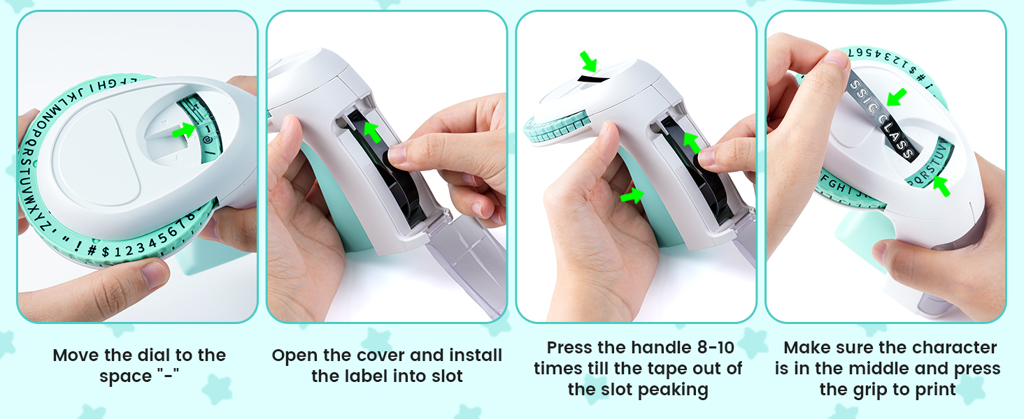 EazeID Embossing Label Maker Machine, Retro Embossed Label