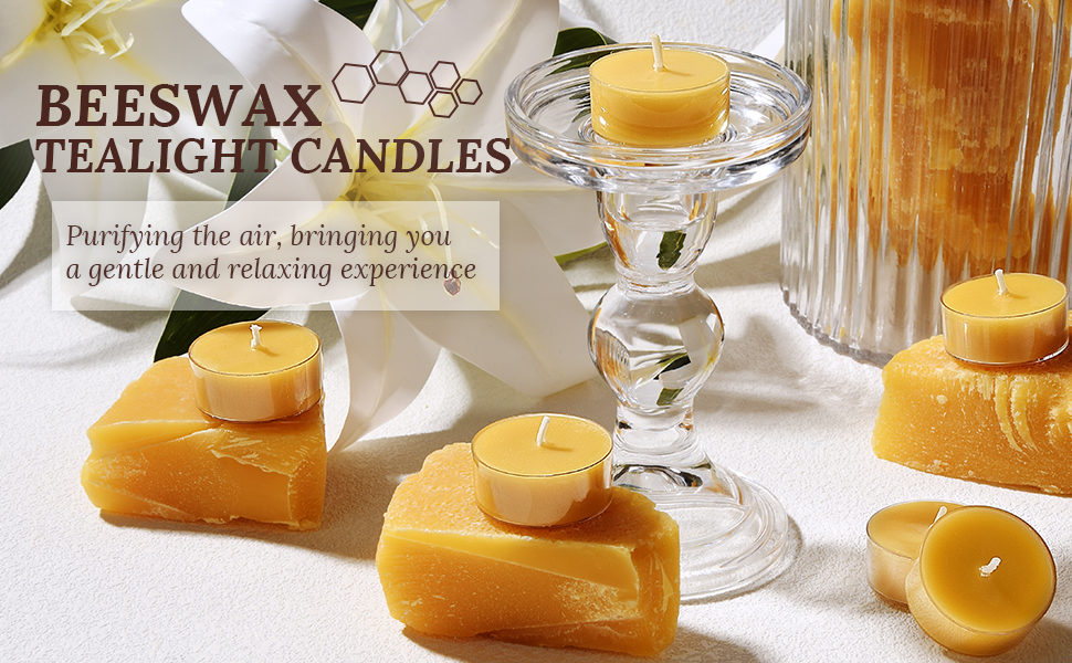 pure beeswax tealight candles
