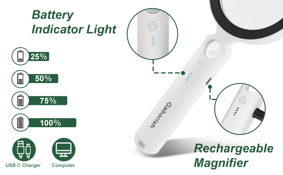rechargeable magnifying glass