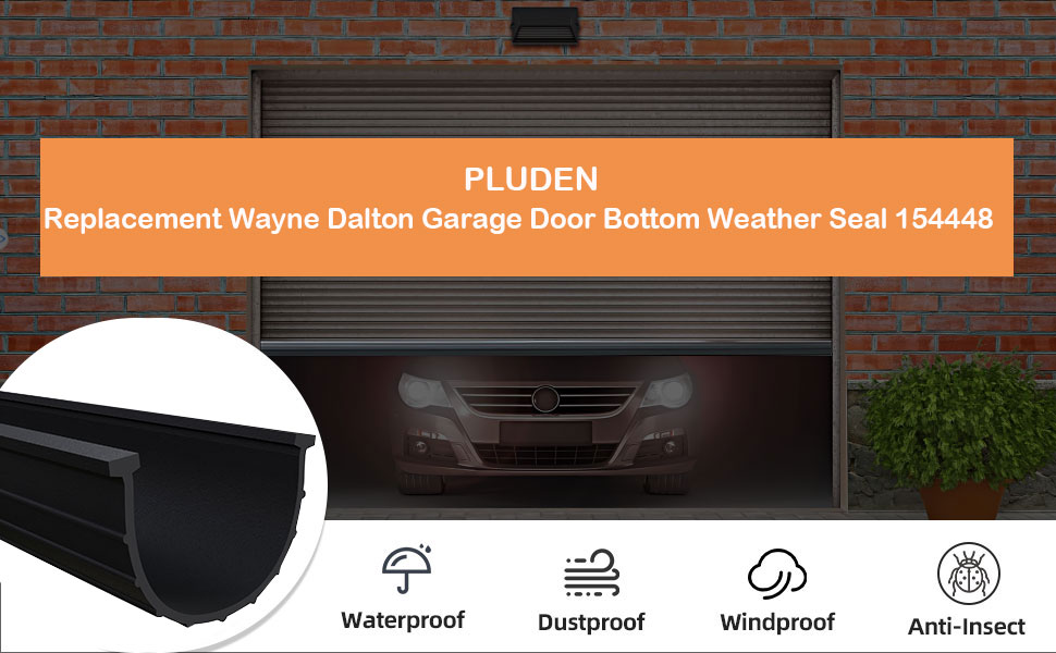 Pluden Garage Door Seal Replacement Wayne Dalton Garage Door 154448, 10 Feet Garage Door Bottom