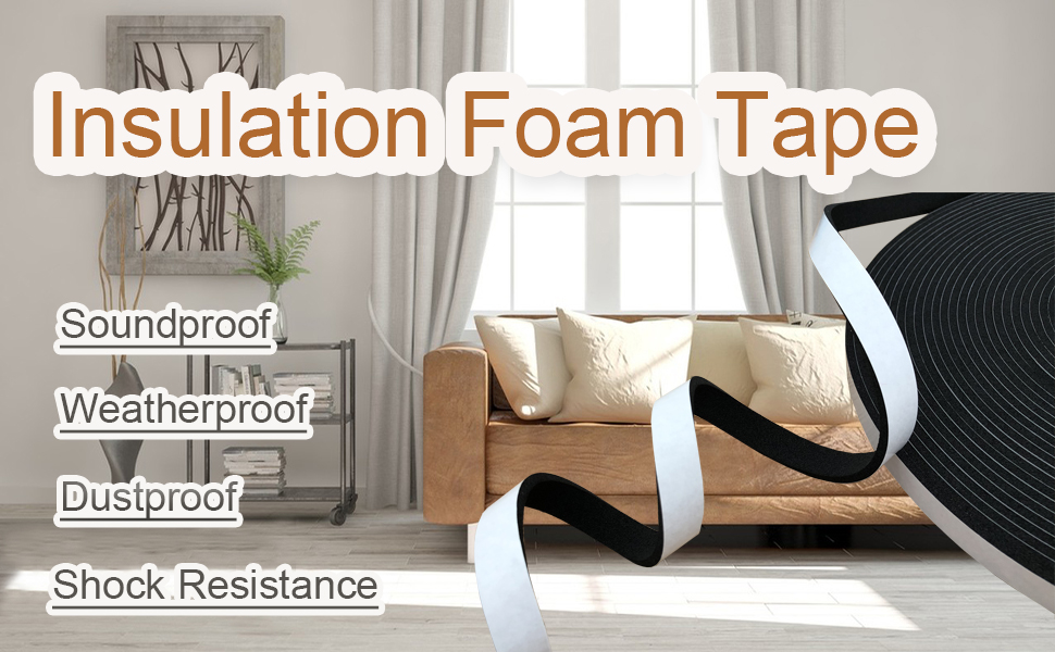 Foam Insulation Tape Self Adhesive, Weather Stripping for